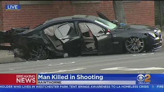 Man Dies In Shooting, Crash In Hawthorne