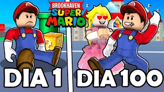 SOBREVIVÍ 100 DÍAS COMO SUPER MARIO en BROOKHAVEN! 🤣🏡 - Roblox YoSoyLoki