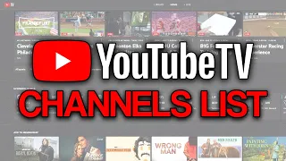 YouTube TV Channels List (2024)