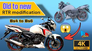 tvs apache rtr Bs4 to bs6 modified/ Apache modified |Apache bs6 body stic...