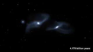 Milky Way and Andromeda Galaxies Collision - Simulated Video #1