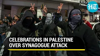 Palestinians celebrate Jerusalem synagogue attack; Sweets distributed, crackers burst | Watch