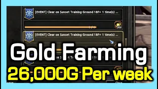 Gold Farming : 26,000G per week / Time to build your STG 18 Team / Dragon Nest