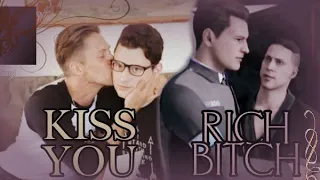 Kamski x Connor (Neil x Bryan) • Rich Bitch • Kiss you • [Detroit: Become Human] GMV