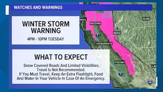 Storms with rain, snow and wind expected to hit Northern California from late Saturday to Tuesday