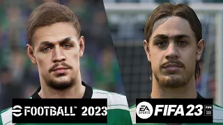 FIFA 23 vs eFootball 2023 | Sporting CP Player Faces Comparison | Fifa 23 Faces [PC/HD]