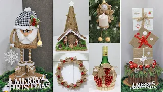 7 Cheap Christmas decorations Ideas from jute, recycled materials...