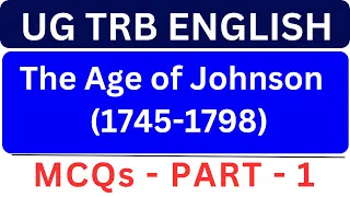 UG TRB ENGLISH - AGE OF JOHNSON - MCQS -1