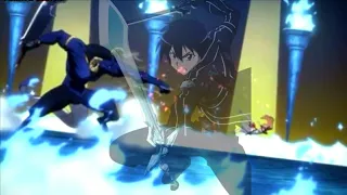 Kirito vs The Gleam Eyes-(Star Burst Stream)