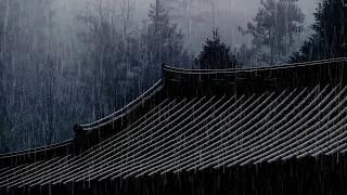 Rainy Hanok Ambience | Rain sound from Korean traditional House eaves