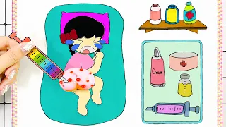 【🐾paper diy🐾】POP THE PIMPLES - For Girls,Baby Girl has Pimples | Bong Paper Diy Craft