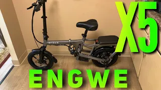 ENGWE X5-A Electric Bike 14 inch 48V 400W Motor Unboxing