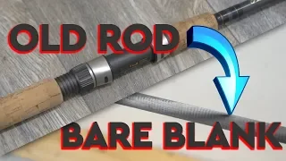 How to restore an old fishing rod. Stripping the rod to bare blank - Powered by Rodbuildingshop.com