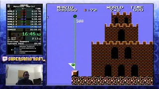 All Night Nippon Super Mario Bros. Warpless Speedrun (Mario); 20:46 w/ loads *Former WR*