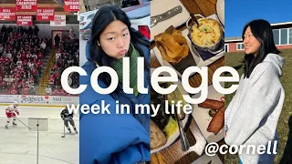 college week in my life at CORNELL | hockey cornell vs yale, chill week, skiing, retreat, studying