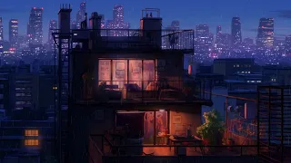 Rainy Night on The Rooftop ☔ lofi hip hop radio ~ beats to relax/study/sleep