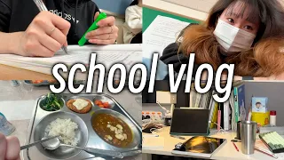 school vlog: romanticizing school life, korean school lunch, CSAT prep, cutting my bangs GONE WRONG