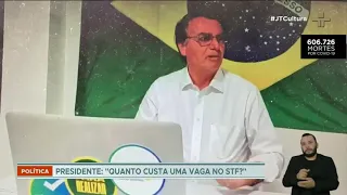 Sem saber que estava sendo gravado, Bolsonaro fala sobre propina ao vivo