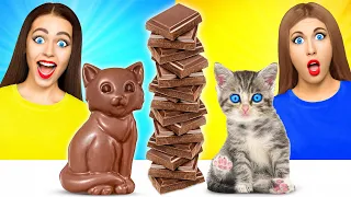 Real Food vs Chocolate Food Challenge by Multi DO Fun