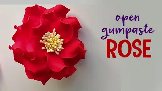 How to make a gum paste open rose