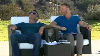 Robbie Williams & Gary Barlow , short moment At LA , About Xfactor