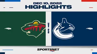 NHL Highlights | Wild vs. Canucks - December 10, 2022