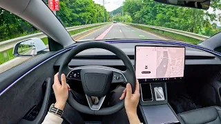 The NEW 2024 Tesla Model 3 Long Range (Highland) POV Test Drive