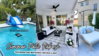 SUMMER PATIO MUST HAVE | NEW FURNITURE, POOL ROBOT AND MORE | PATIO DECOR UPDATES 2024