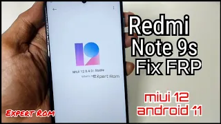 Redmi Note 9s Miui 12 Android 11 FRP Google Account Unlock Bypass Without Pc New security patch