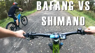 Shimano EP8 Vs Bafang M600 Straight Line Speed Test - Frey M600 vs Merida E160 EP8