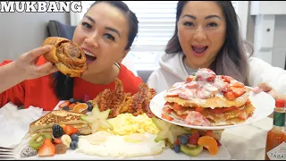 BREAKFAST FEAST *SISTERS MUKBANG (LETS EAT) | SASVlogs