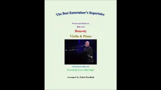 "Honesty" by Billy Joel for Violin and Piano (Sheet Music)