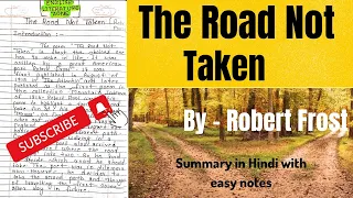 The Road Not Taken | The Road Not Taken Robert Frost | The Road Not Taken Summary
