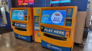 Friday the 13th Getting Scratchers from Walmart Touchscreen Lottery Machine