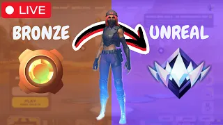 🔴 LIVE - BRONZE TO UNREAL RANKED GRIND IN FORTNITE NO BUILD!