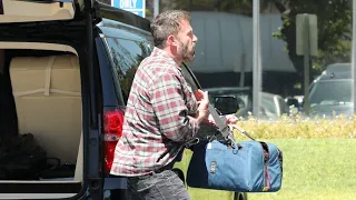 Ben Affleck Has Camera Equipment On Hand Before Taking Flight In Santa Monica