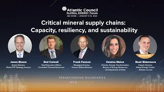 Critical mineral supply chains: Capacity, resiliency, and sustainability