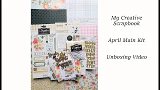 My Creative Scrapbook April Main Kit Unboxing