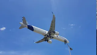 Airbus brings the A321Neo to Madeira for tests. On final for a touch&go