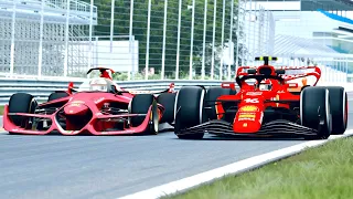 Ferrari F1 2022 vs Ferrari F1 2025 Concept at Monza GP