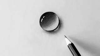Easy 3D water Drop Drawing Tutorial | Easy Pencil Drawing For Beginners