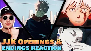 Non Anime Fan Reacts To ALL Of JUJUTSU KAISEN OPENINGS And ENDINGS For The First Time!