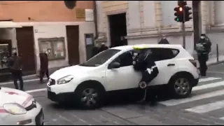 Rapallo - Auto fugge all'Alt, inseguimento da film (27.01.22)