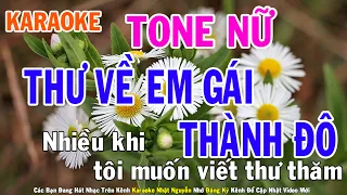 Thư Về Em Gái Thành Đô Karaoke Tone Nữ Nhạc Sống - Phối Mới Dễ Hát - Nhật Nguyễn