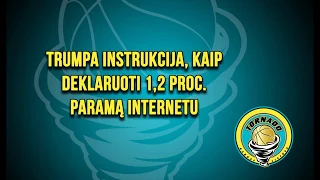 Instrukcija, kaip deklaruoti 1,2 proc. internetu