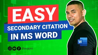 Secondary Citation in Microsoft Word Made Easy (APA Format)