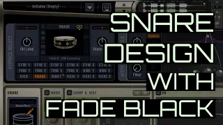 ⚫️ D&B SNARE DESIGN With FADE BLACK [Kick 2.0 & Addictive Drums]
