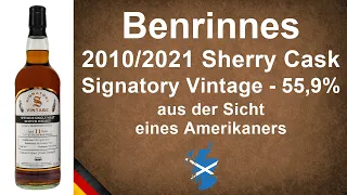 Benrinnes 2010/2021 Sherry Cask Signatory Vintage Cask Strength Whisky Verkostung von WhiskyJason
