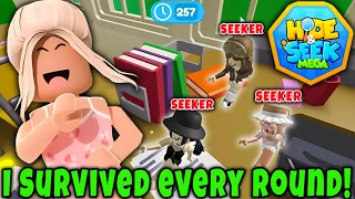 Roblox Mega Hide And Seek! I Survived Every Round!