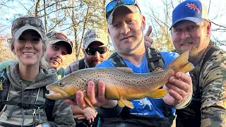 PA WINTER FLY FISHING WILD BROWN TROUT FLOAT TRIP